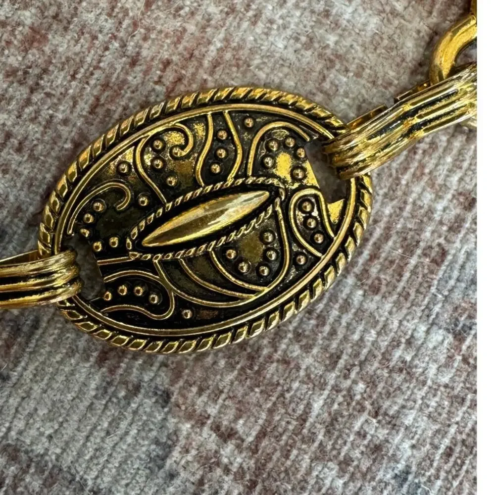 Western Gold Concho Chain Belt Boho Medallion Adjustable